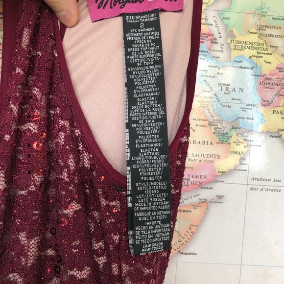 David’s Bridal Burgundy Gown - Size Two - New - Picture 4 of 4